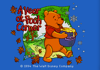 A Year at Pooh Corner title screen for Sega Pico